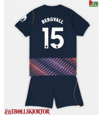 Tottenham Hotspur Lucas Bergvall #15 Borta Kläder Barn 2026-27 Kortärmad (+ Korta byxor)